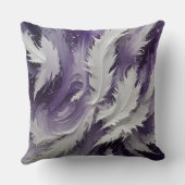 White Feathery and Purple クッション (裏面)