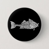 White Fish 缶バッジ (正面)