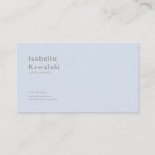 White Floral and Evergreen Pine Marble Texture 名刺 (裏面)