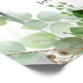 White Floral Celebration of Life Poster ポスター (角)