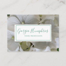 White Floral Classic Business Card コーリングカード