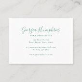 White Floral Classic Business Card コーリングカード (裏面)