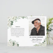 White Floral Funeral Program Template (スタンド正面)