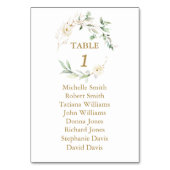  White Floral Greenery Baptism Seating Chart   テーブルナンバー (裏面)