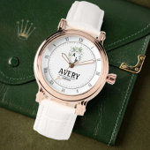 White Floral Monogram legant Luxury Gift 腕時計