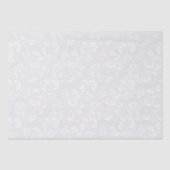 White Floral Vine Pattern on Light Gray 薄葉紙 (正面)