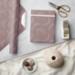 White Florals On Dusty Pink Wedding Wrapping Paper ラッピングペーパー<br><div class="desc">Beautiful white color florals on a variety of colors for all your bridal shower and wedding gift wrapping.
I've chosen Glossy paper for these designs,  but you can choose Matte for a big of savings.</div>