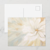 White flower abstract painting. ポストカード (正面/裏面)