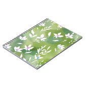 White Flower Fields | Elegant Spring Floral  ノートブック (左側)