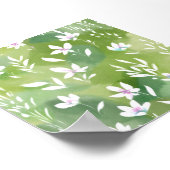 White Flower Fields | Elegant Spring Floral  ポスター (角)