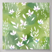 White Flower Fields | Elegant Spring Floral  ポスター (正面)