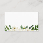 White Flower Greenの結婚Webサイト挿入カード 名刺 (裏面)