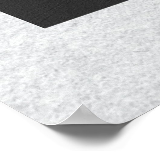 White Flower Modern Art ポスター (角)