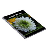 White Flower Photo Spiral Notebook ノートブック (右側)