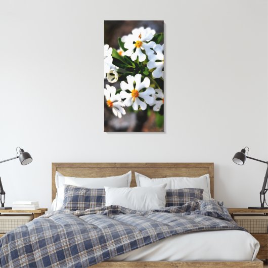 white flower spring flora collection キャンバスプリント (インサイチュ (寝室))