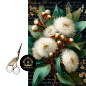 White Flowering Gumnut Decoupage 薄葉紙