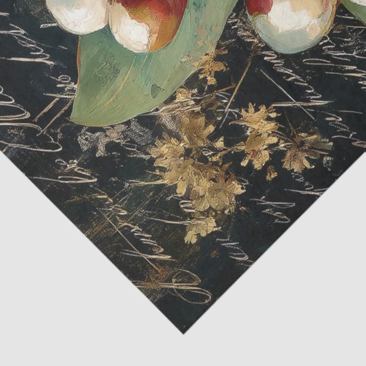 White Flowering Gumnut Decoupage 薄葉紙 (詳細)