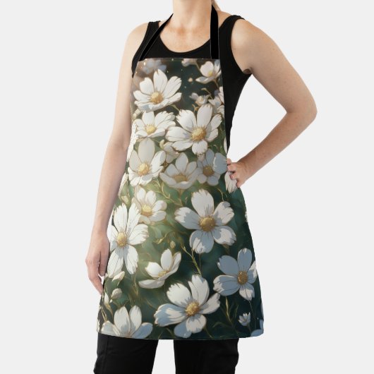 White flowers エプロン (インサイチュ)