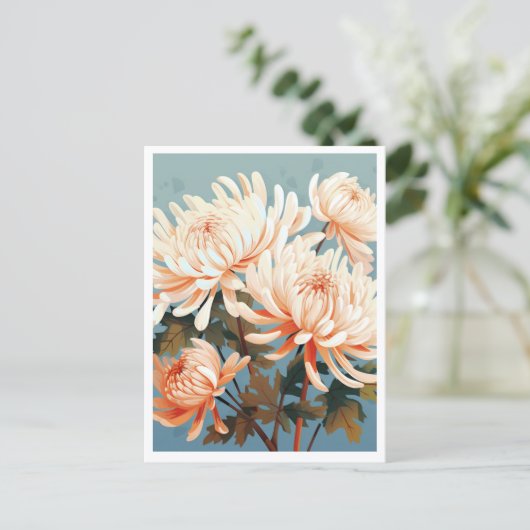 WHITE FLOWERS #1 ポストカード (スタンド正面)