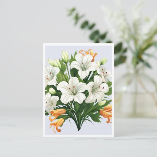 WHITE FLOWERS #2 ポストカード (スタンド正面)