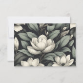 White Flowers and Greenery 出欠カード (裏面)