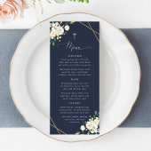 White Flowers, Cream Flowers, Boho, Baptism Menu メニュー