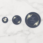 White Flowers, Cream Flowers, Boho, Birthday コンフェッティ (裏面)