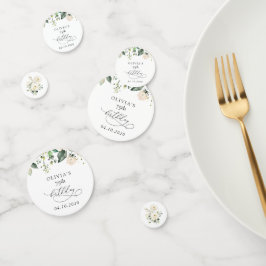 White Flowers, Cream Flowers, Boho, Birthday コンフェッティ