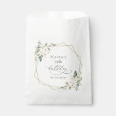 White Flowers, Cream Flowers, Boho, Birthday フェイバーバッグ (正面)