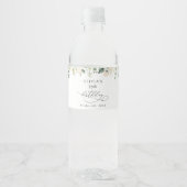 White Flowers, Cream Flowers, Boho, Birthday ペットボトルラベル (正面)