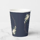 White Flowers, Cream Flowers, Boho, Birthday 紙コップ (右)