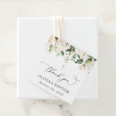 White Flowers, Cream Flowers, Boho, Floral Baptism フェイバータグ (インサイチュ)