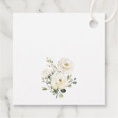 White Flowers, Cream Flowers, Boho, Floral Baptism フェイバータグ (裏面)