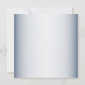 White Flowers Elegant Blue Gray セーブザデート (裏面)