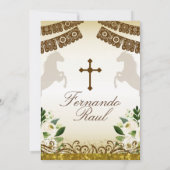 White Flowers Fiesta Baptism and Birthday 招待状 (裏面)