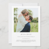 White Flowers & GreeneryエレガントとRSVP結婚の比較 招待状 (裏面)