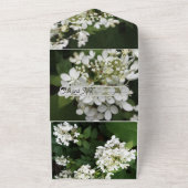White Flowers Hydrangea Photo,  オールインワン招待状 (外側)