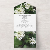 White Flowers Hydrangea Photo,  オールインワン招待状 (内側)