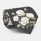 White Flowers on a Sharp Dressed Man ネクタイ (ロール)