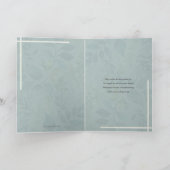 White Flowers on Green Leaves Background Birthday カード (内部)