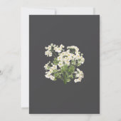 White Flowers Spring Wedding Invitation  招待状 (裏面)