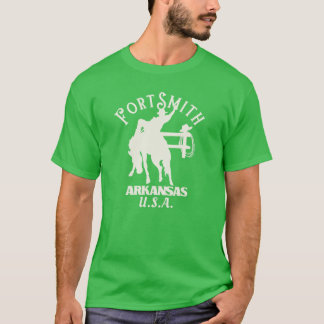 White Fort Smith Arkansas Rodeo Rider Tシャツ
