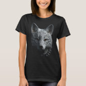 White Fox Mandala Art - Animal Fox Tシャツ (正面)