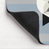 White French Bulldog, Stripes マウスパッド (コーナー)