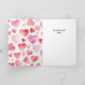 White French Bulldog Valentine Balloons シーズンカード (内部)