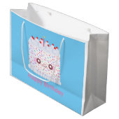White Frosting Sprinkle Birthday Cake ラージペーパーバッグ (正面アングル)