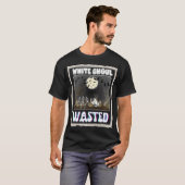White Ghoul Wasted Humor for Halloween Drinking Tシャツ (正面フル)