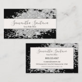 White Glitter Spill 名刺 (正面/裏面)