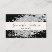 White Glitter Spill 名刺 (正面)