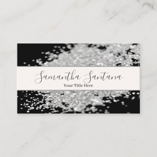 White Glitter Spill 名刺 (正面)